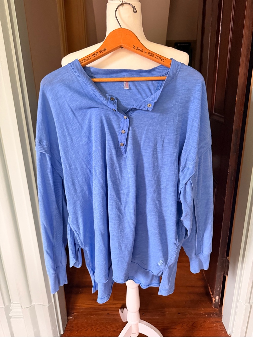 FP Movement by Free People Periwinkle Long-Sleeve Henley